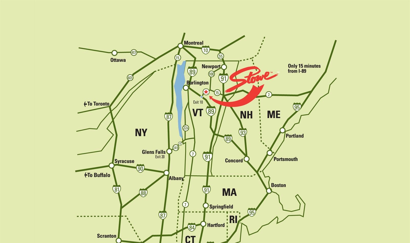 Vermont map